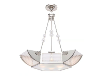 NIZZA I - Handmade brass chandelier by Patinas Lighting - view 2